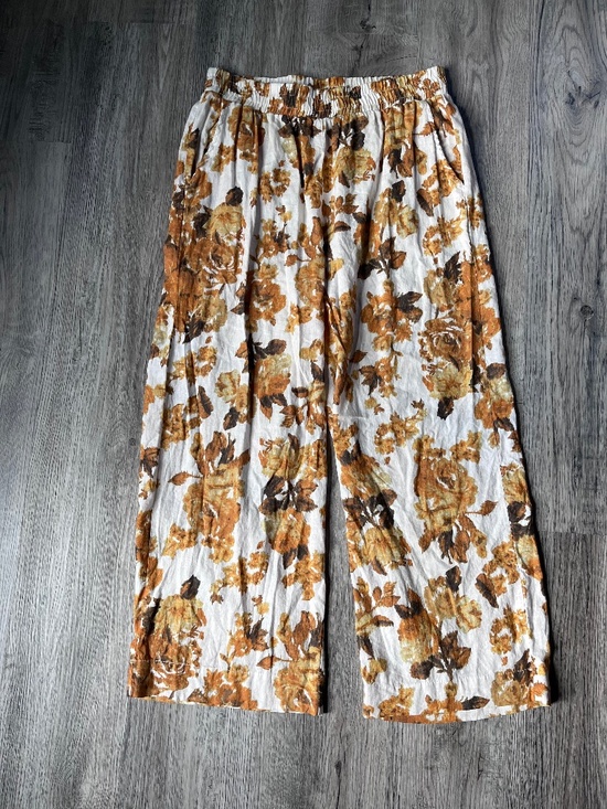 Panama Jack Pants - Panama Jack Pants Women's Size L Tropical Floral High Rise Wide Leg Linen Blend